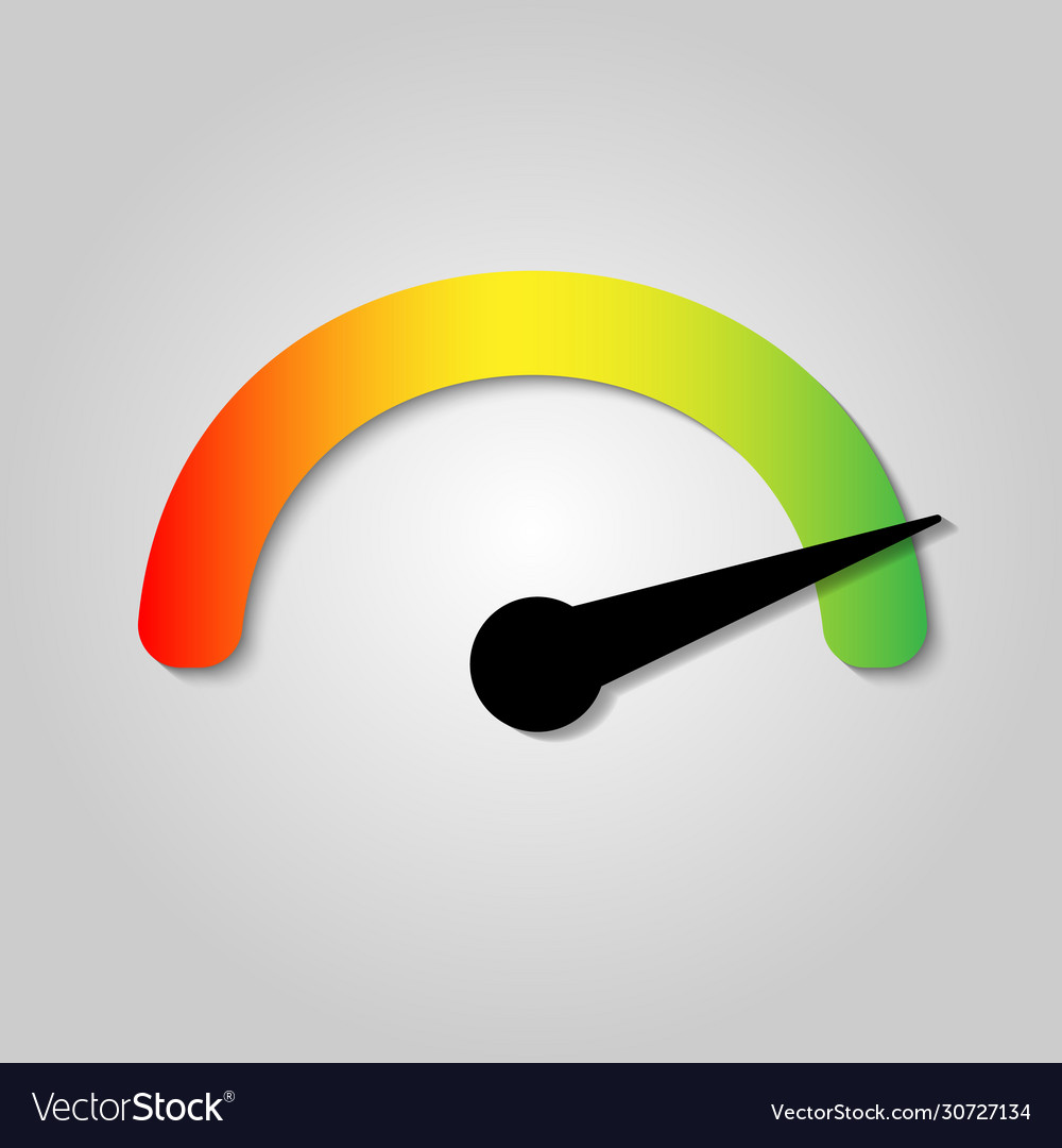 Tachometer speedometer and indicator icon vector image Tachometer speedometer and indicator icon