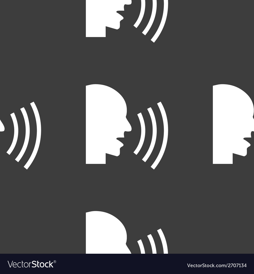 Talking web icon flat design seamless pattern