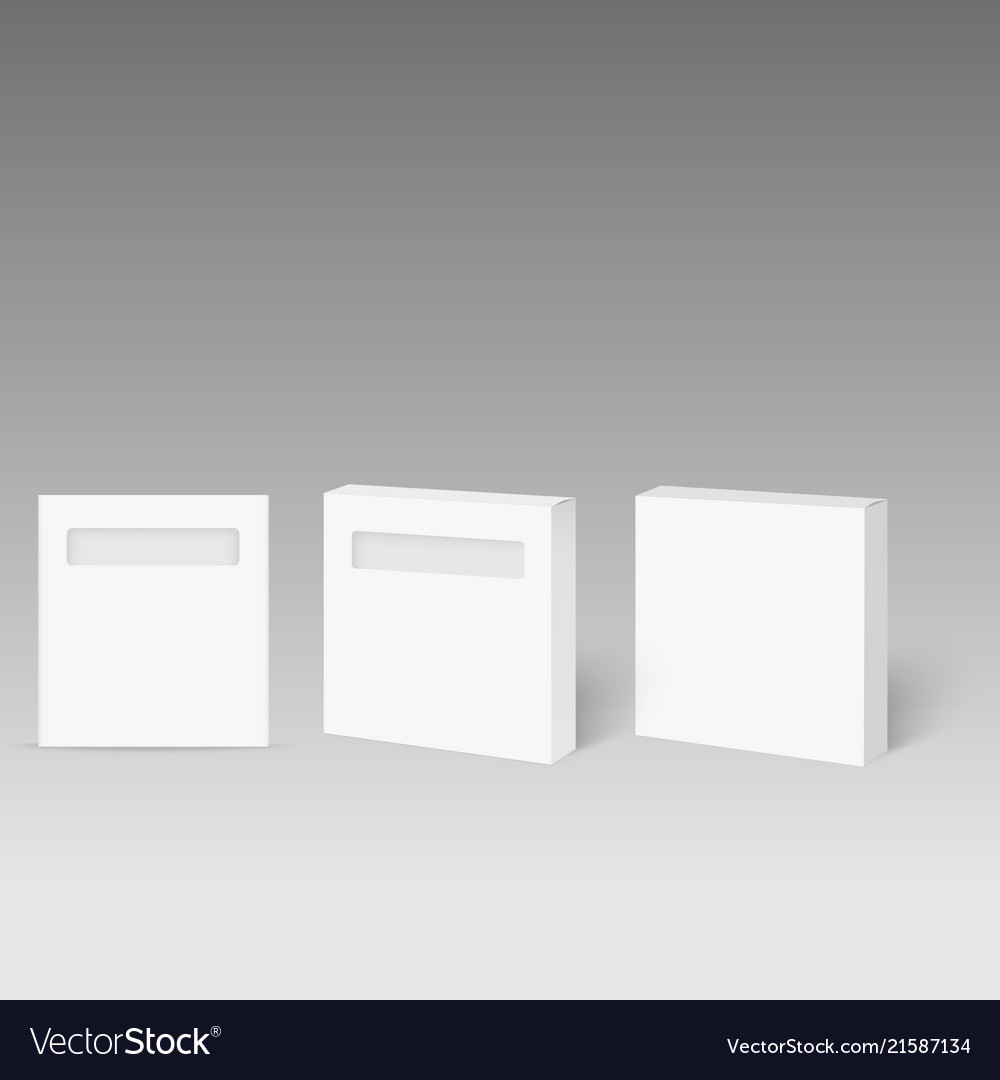 White product package box with window