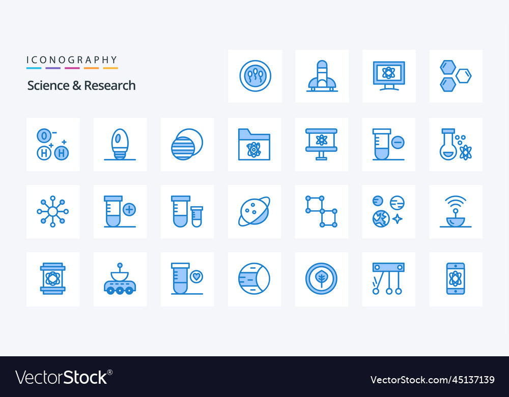 25 science blue icon pack