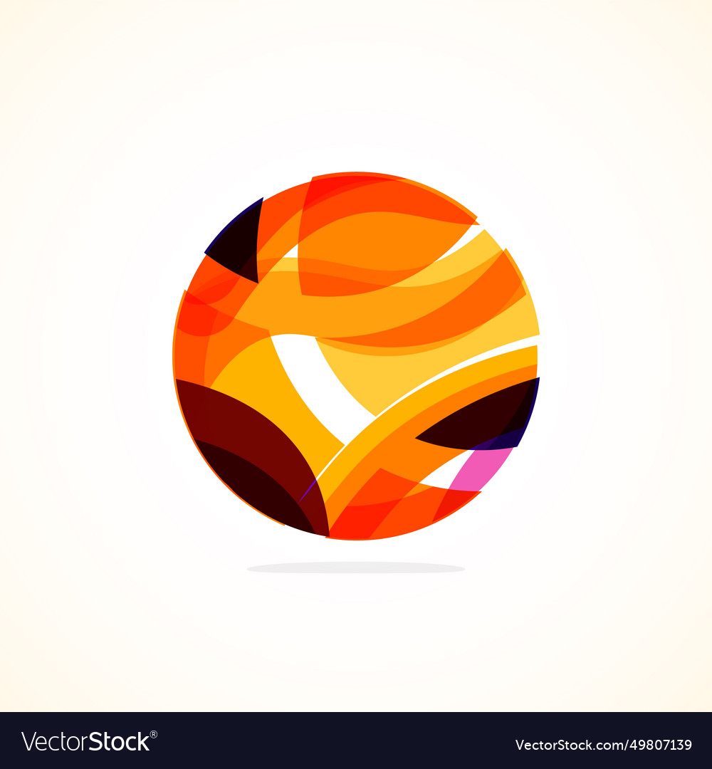 Abstract circle logo - minimalist emblem timeless Vector Image