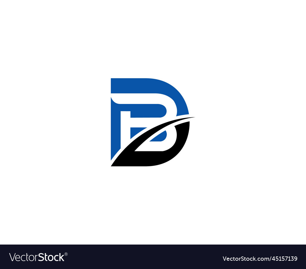 Abstract letter bd and db simple logo design