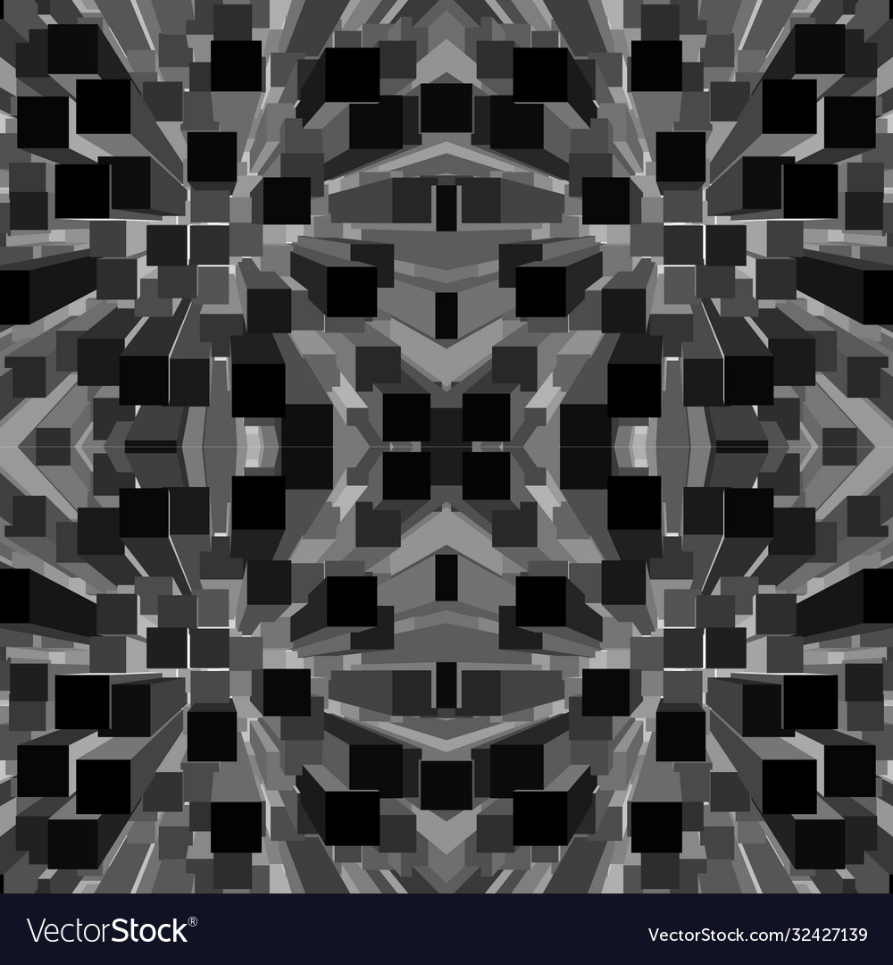 Abstract perspective cubes seamless pattern vector image Abstract perspective cubes seamless pattern