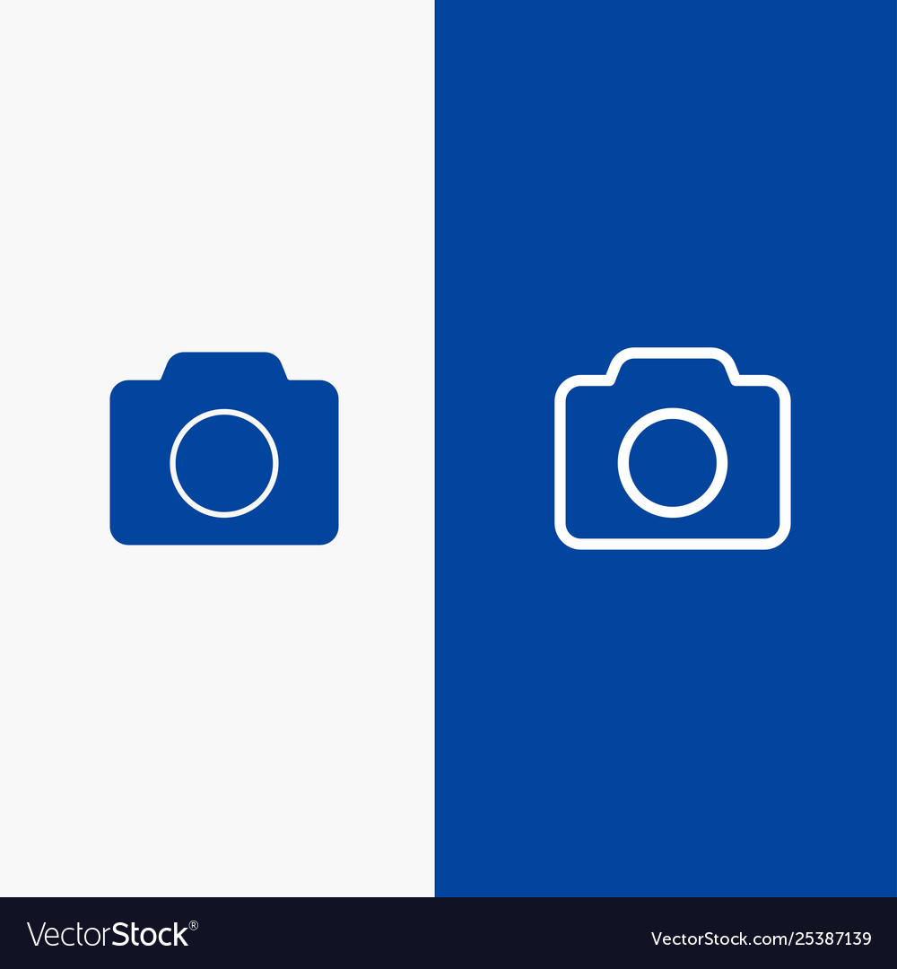 Camera image basic ui line and glyph solid icon vector image Camera image basic ui line and glyph solid icon