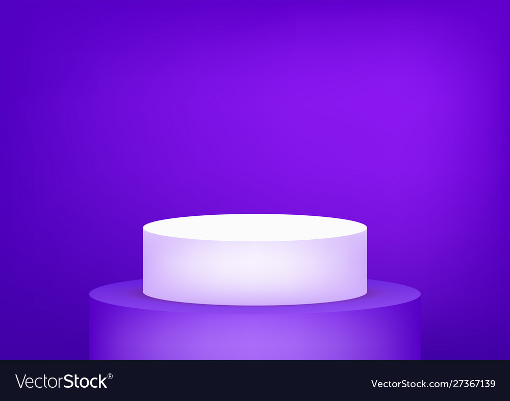 Empty podium studio violet background for product