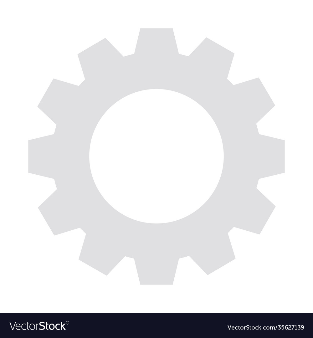 Gears settings machine isolated icon Royalty Free Vector