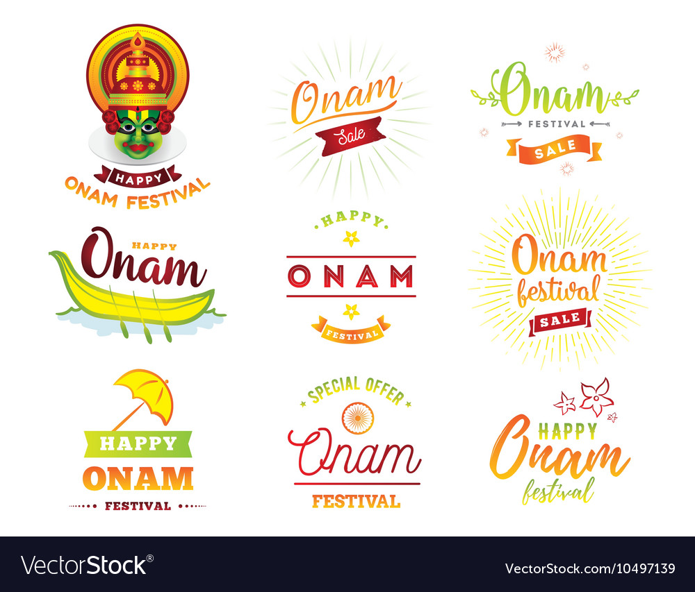 Happy onam festival Royalty Free Vector Image - VectorStock