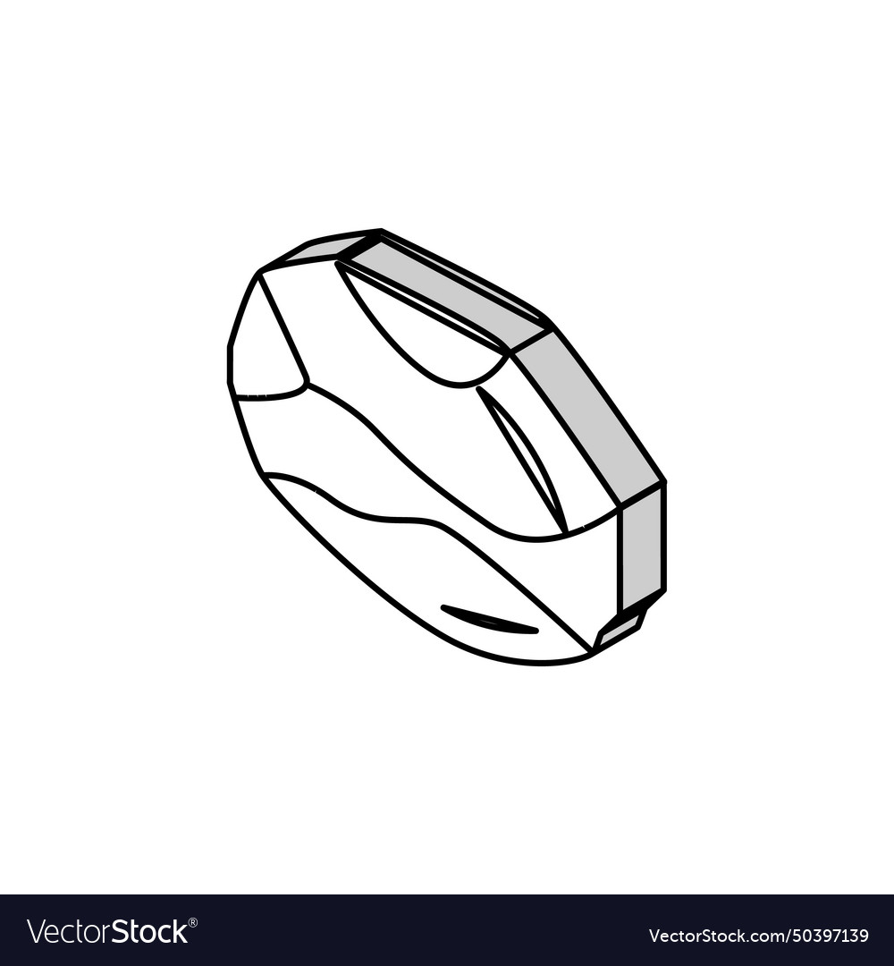 One peeled potato isometric icon Royalty Free Vector Image