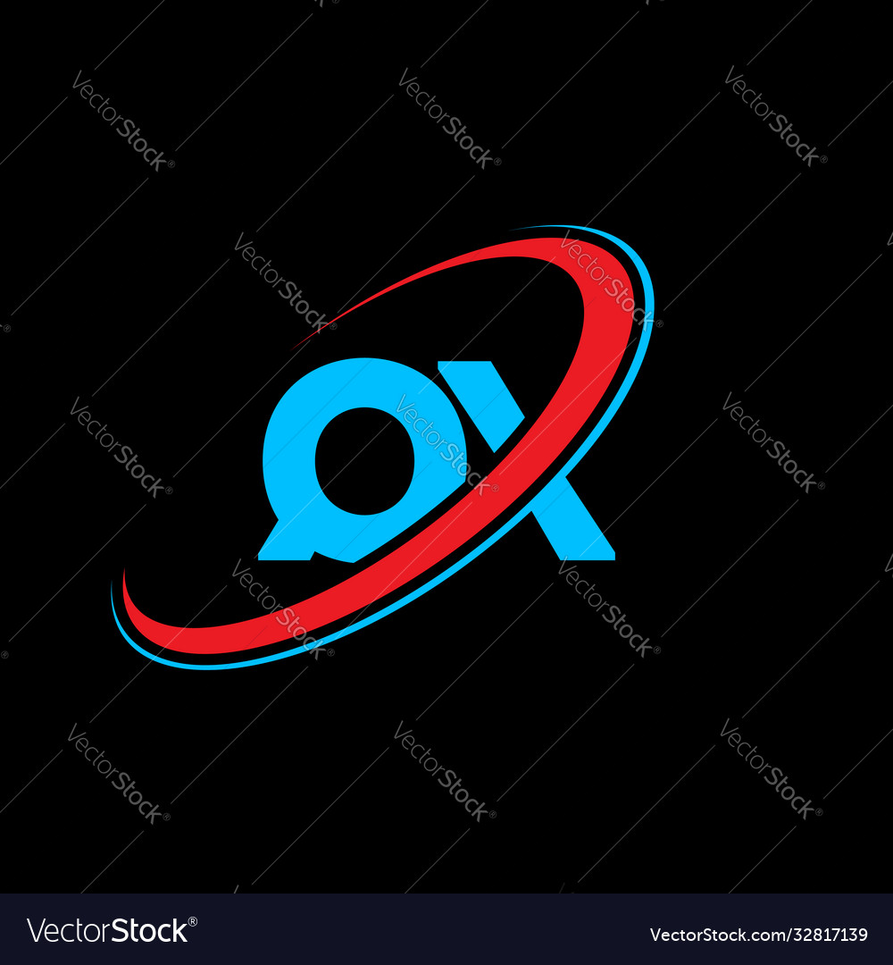 Qx q x letter logo design initial