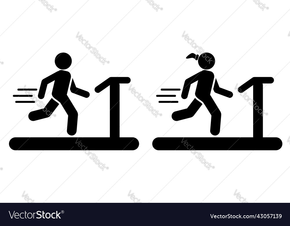 Running stick man Royalty Free Vector Image - VectorStock