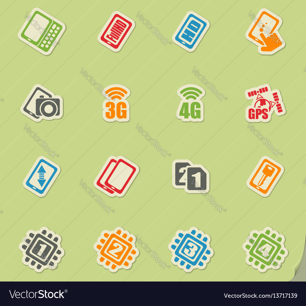 Smartphone specifications and functions vector image Smartphone specifications and functions