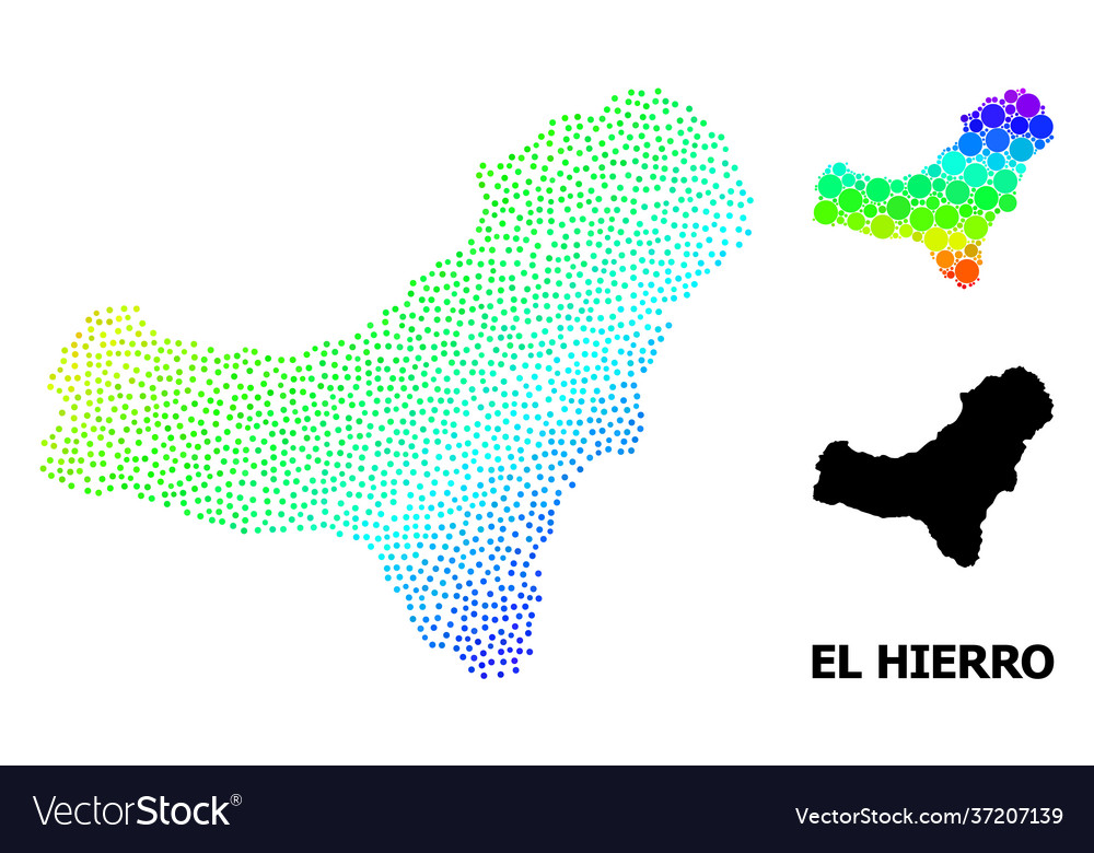 Spectrum gradient pixel map el hierro