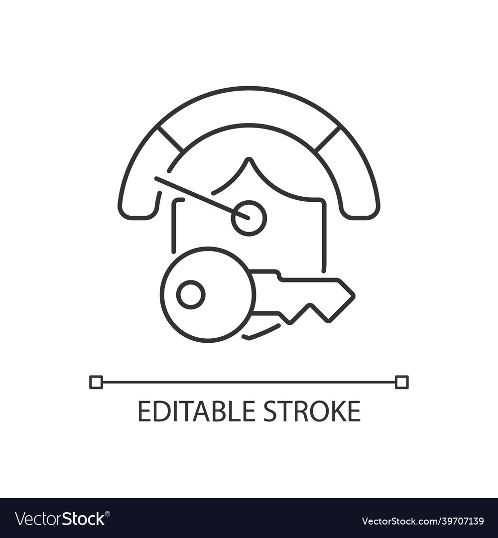 Weak password linear icon
