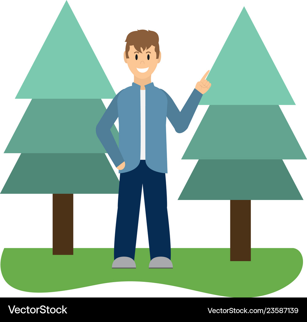 Young man smiling Royalty Free Vector Image - VectorStock