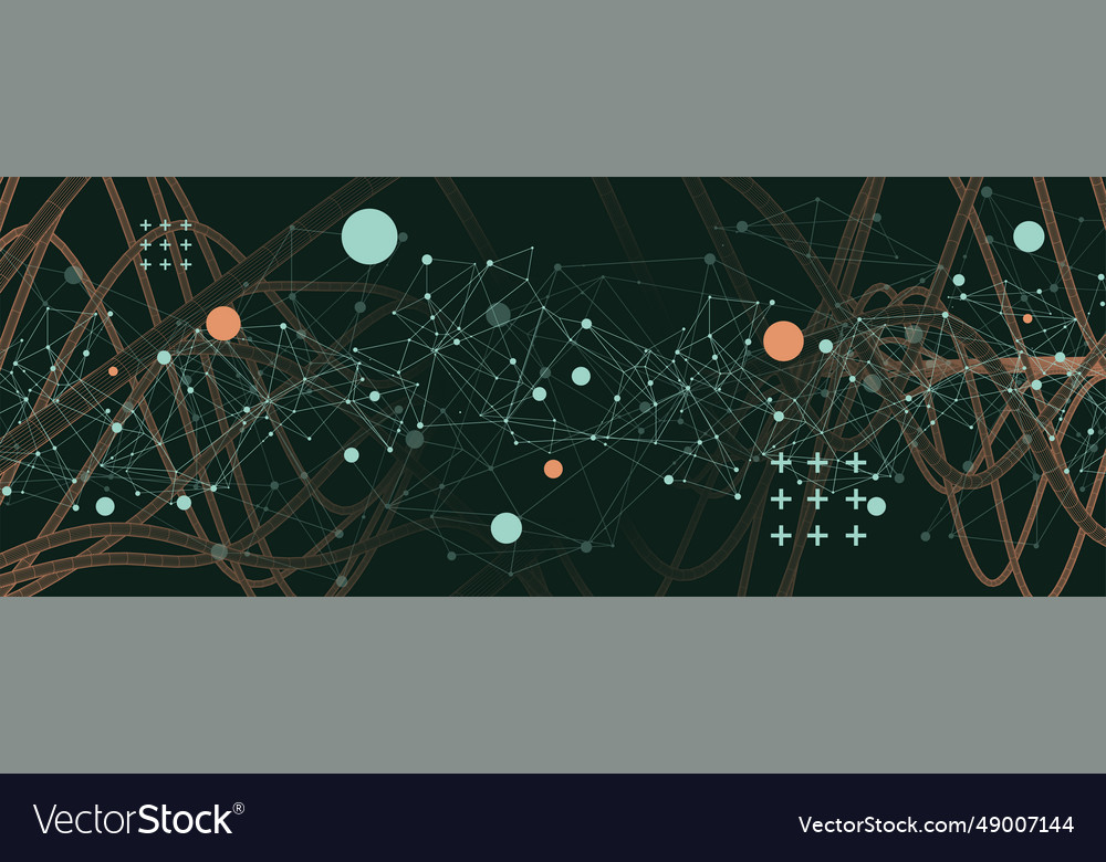 Abstract background with a wireframe dynamic Vector Image