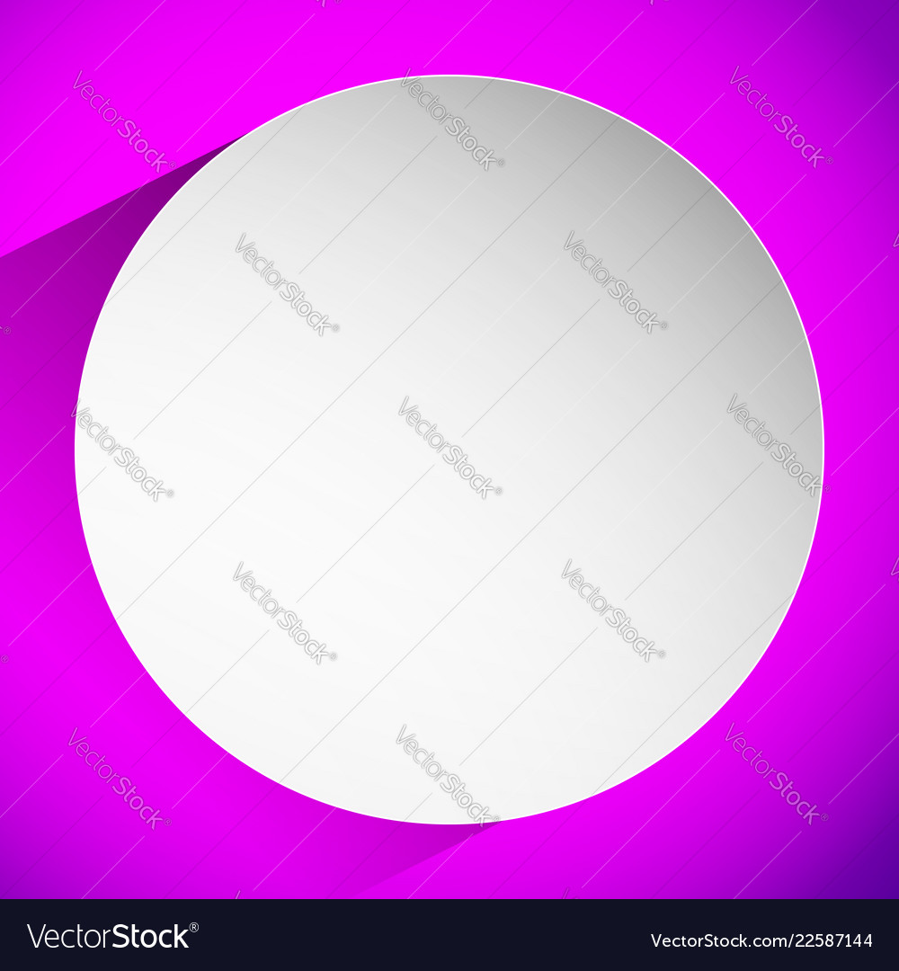 Background with blank circle badge casting shadow vector image Background with blank circle badge casting shadow