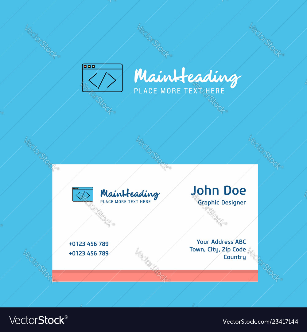 Code logo design with business card template