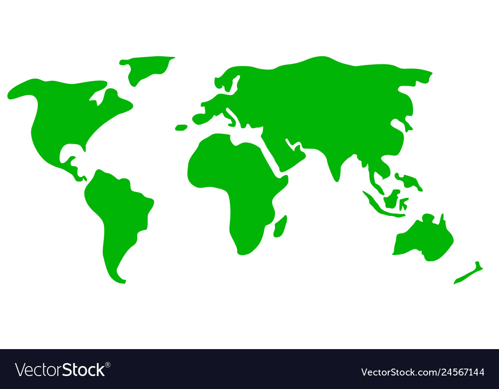 Colorful world map Royalty Free Vector Image - VectorStock