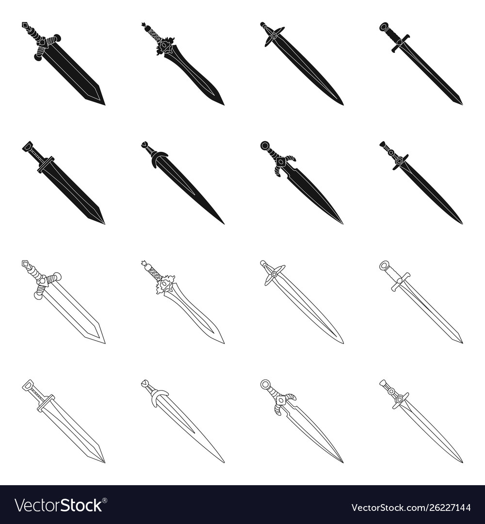 Design game and armor symbol collection vector image Design game and armor symbol collection