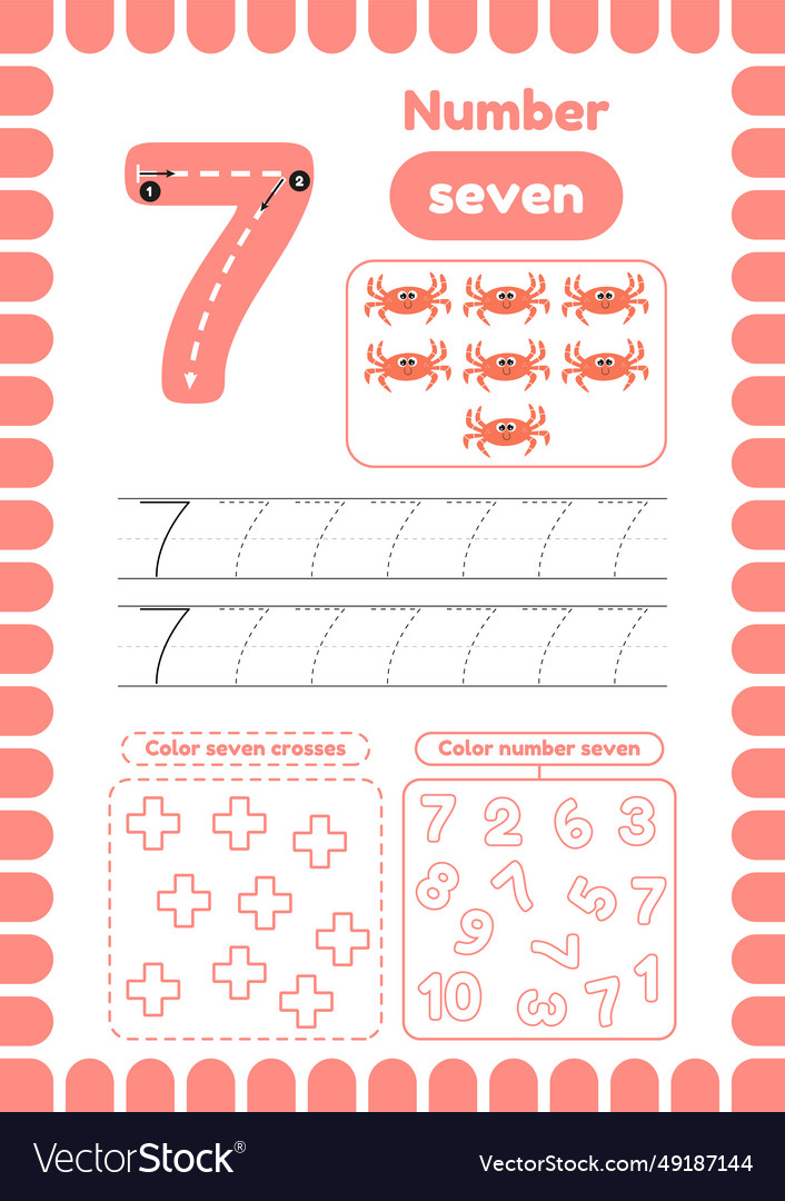 Educational worksheet with handwriting practice Vector Image