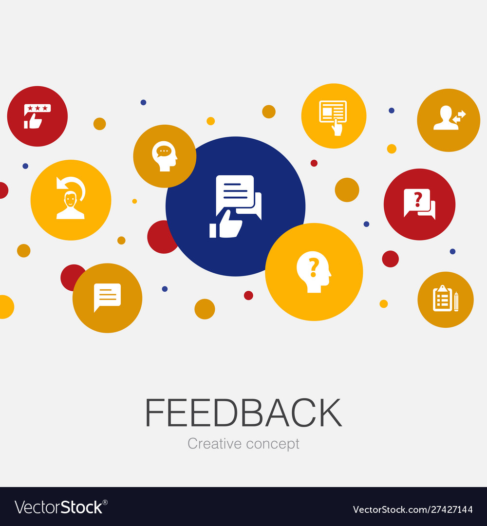 Feedback Circle Template - Simple Icons
