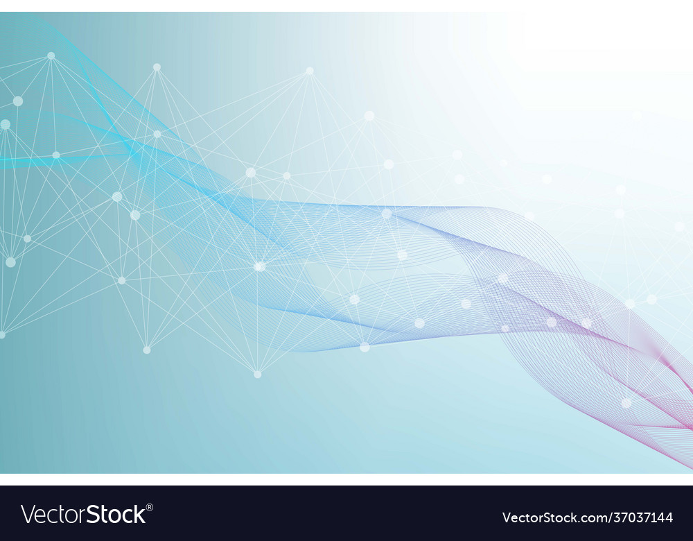 Geometric abstract background with connected line vector image Geometric abstract background with connected line