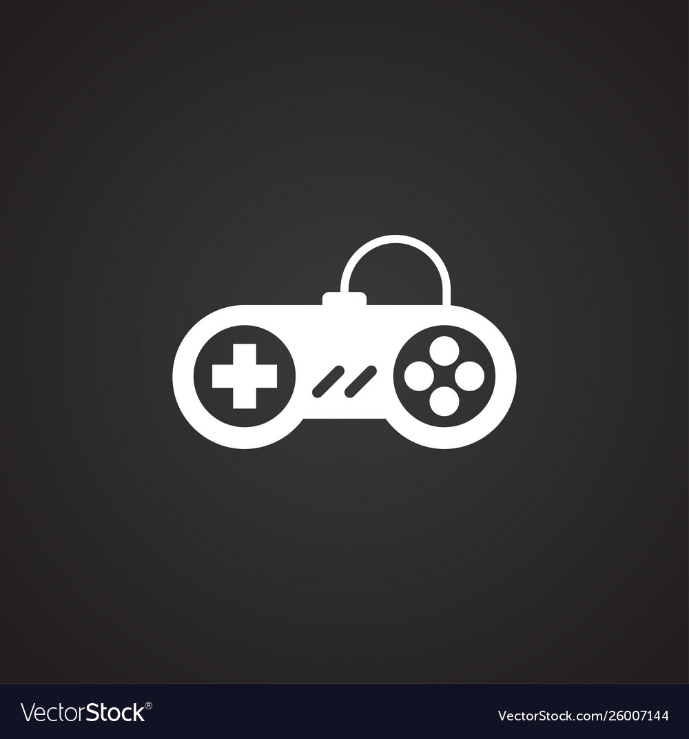 Joystick icon on background for graphic and web