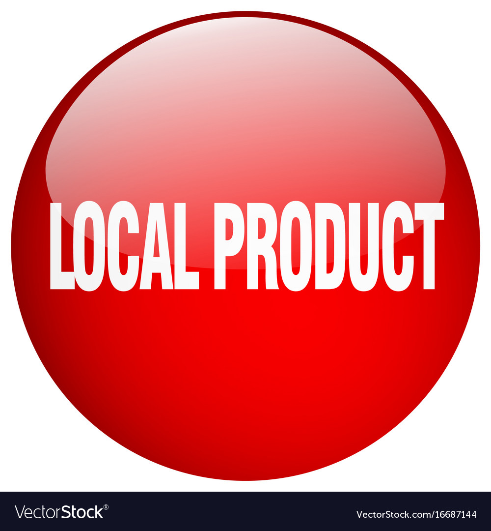 Local product red round gel isolated push button
