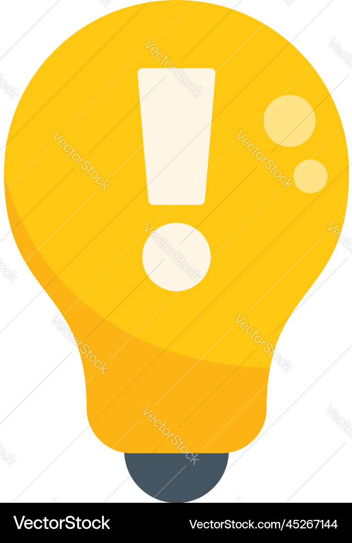 New idea icon flat think solution Royalty Free Vector Image