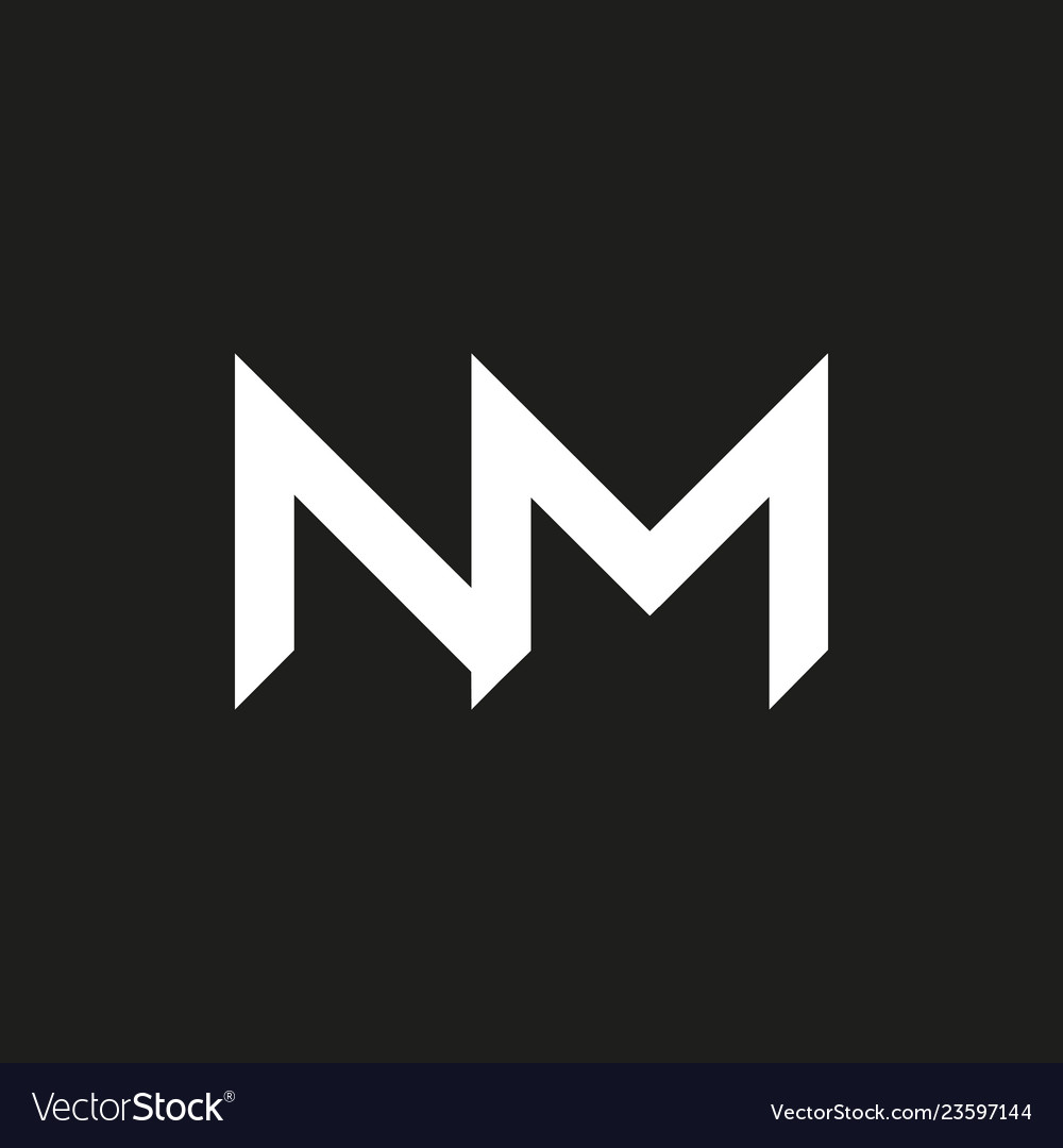 nm-logo-monogram-royalty-free-vector-image-vectorstock