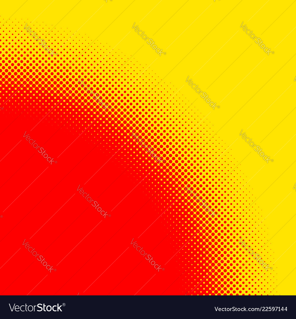 Popart halftone pattern background yellow and red Vector Image Popart halftone pattern background yellow and red