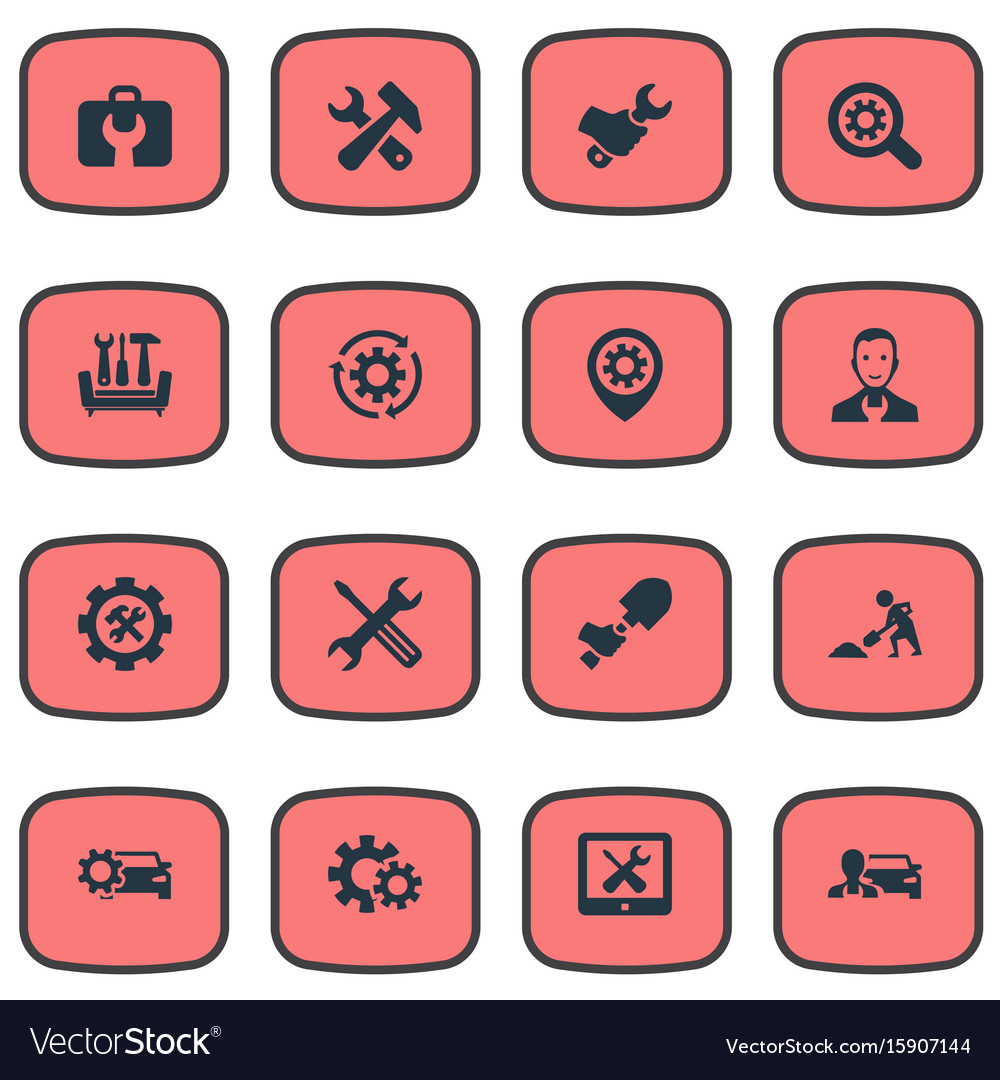 Set of simple icons element