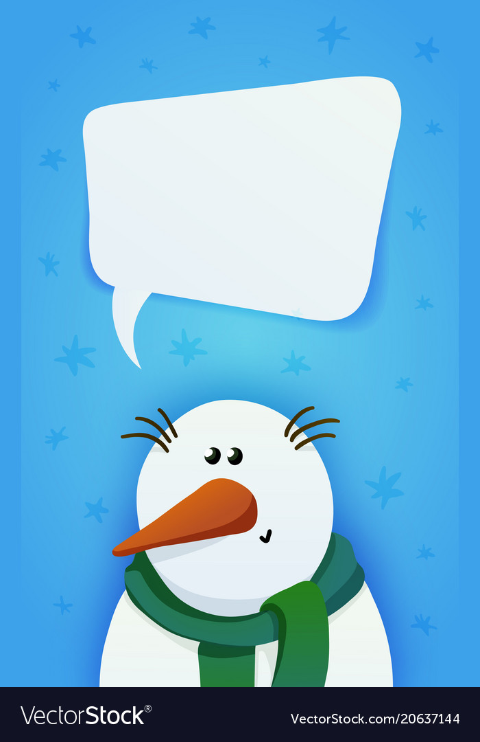 Snowman with a green scarf