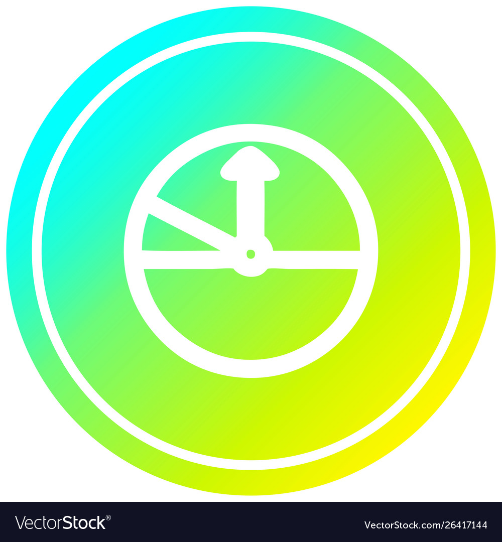 Speedometer circular in cold gradient spectrum vector image Speedometer circular in cold gradient spectrum