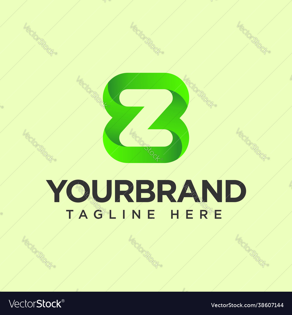 Z gradient icon design and elegant concept