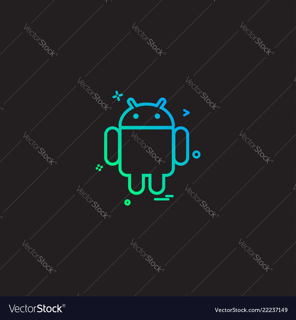 Android icon design vector image Android icon design