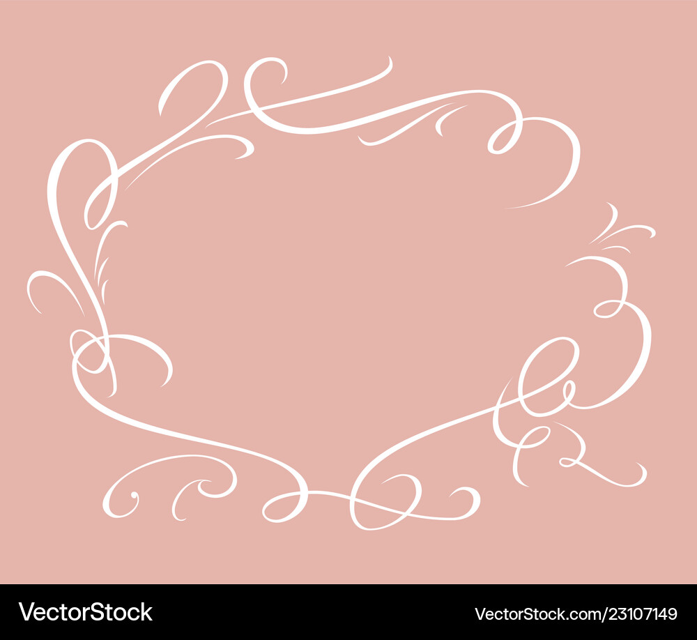 Calligraphic elegant frame Royalty Free Vector Image
