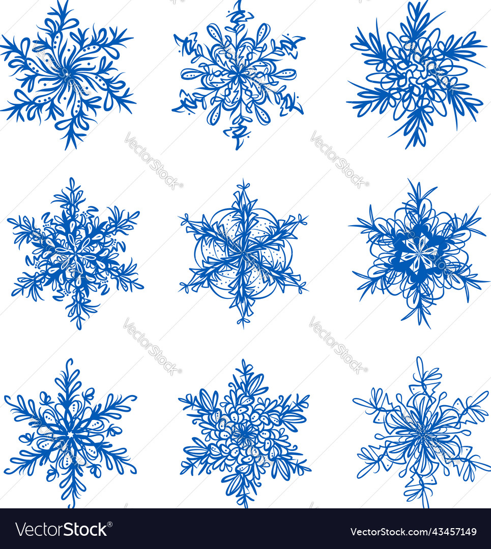 Collection of snowflakes