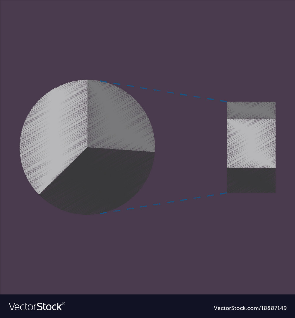 Flat shading style icon pie chart