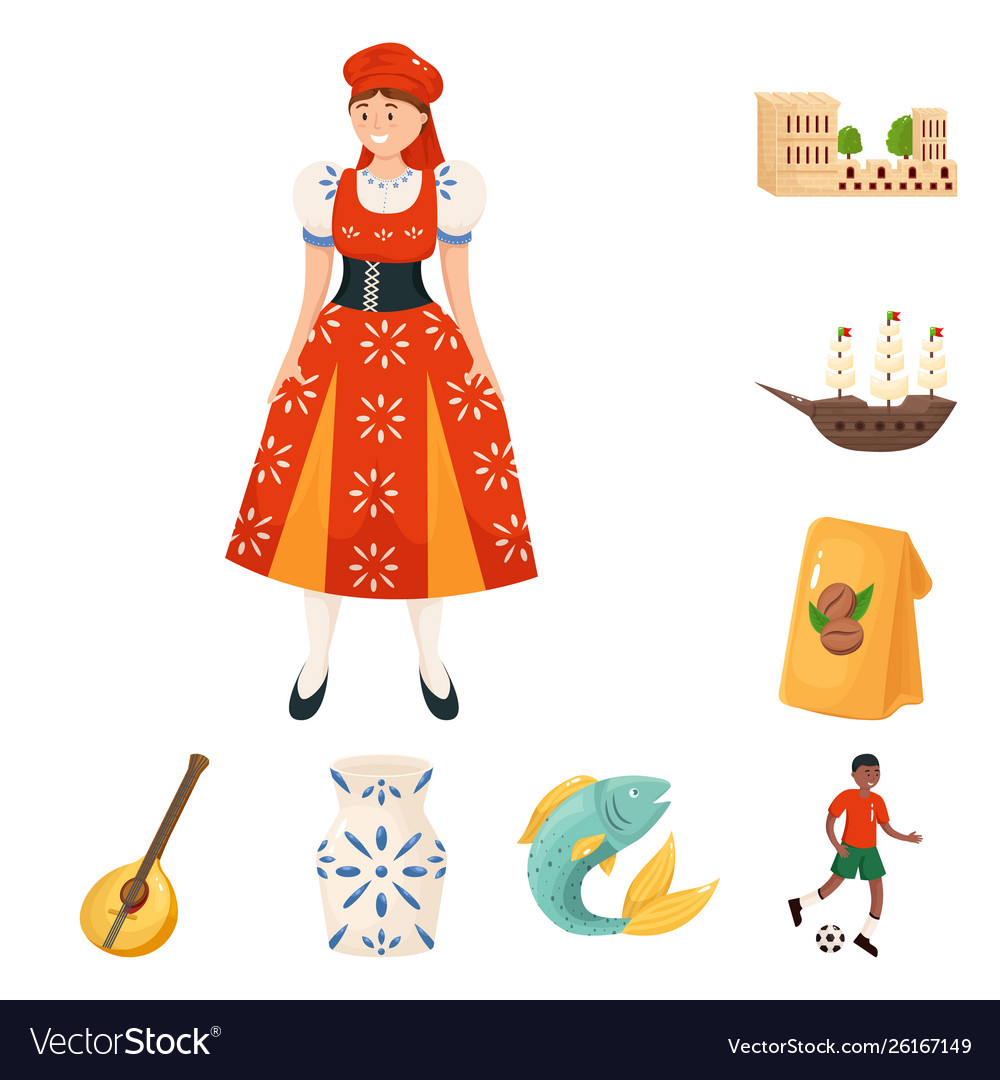 Isolated object and symbol set travel vector image Isolated object and symbol set travel