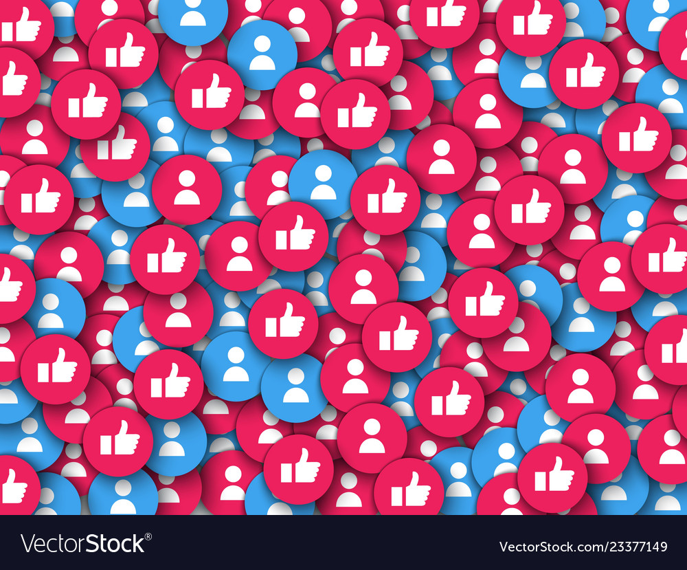 Like thumbs up icons web buttons pattern