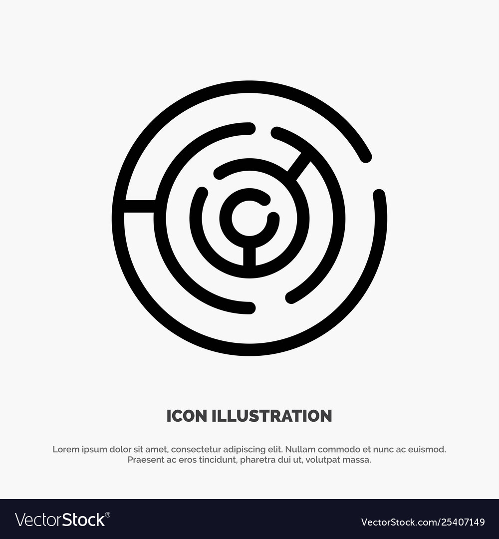Puzzle arrow strategy target point line icon