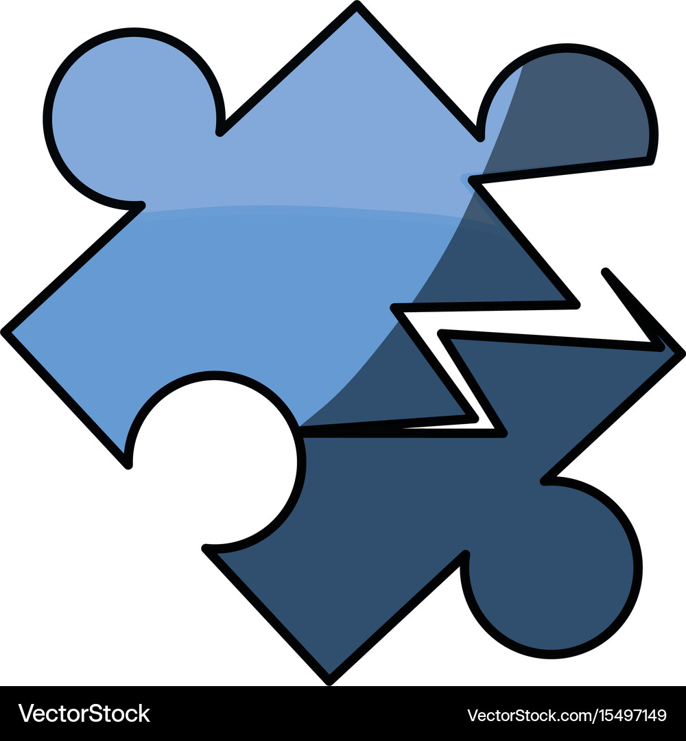 Puzzle piece isolated Royalty Free Vector Image