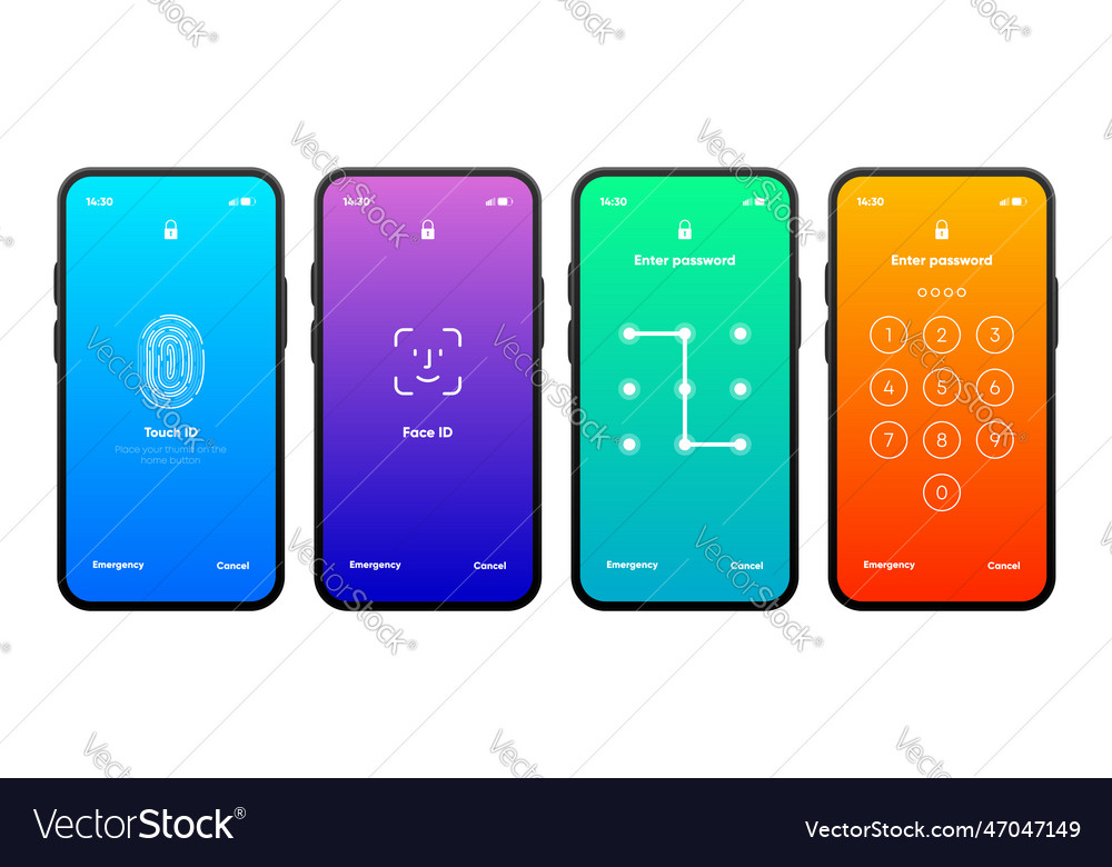 Screen lock authentication password smartphone
