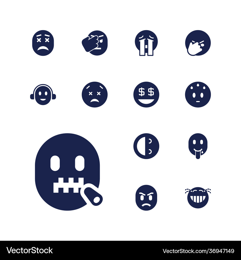 Smiley Icons Lizenzfreies Vektorbild - VectorStock
