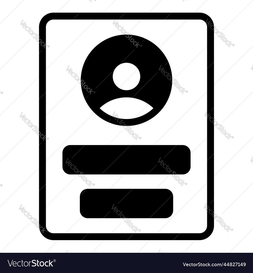 User profile icon interface as a simple