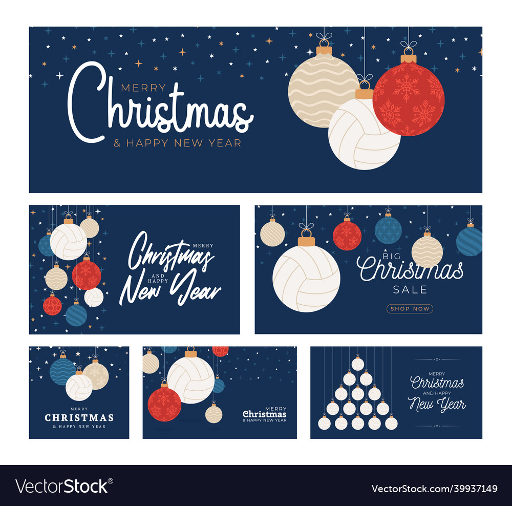 Volleyball Christmas Ornament Set