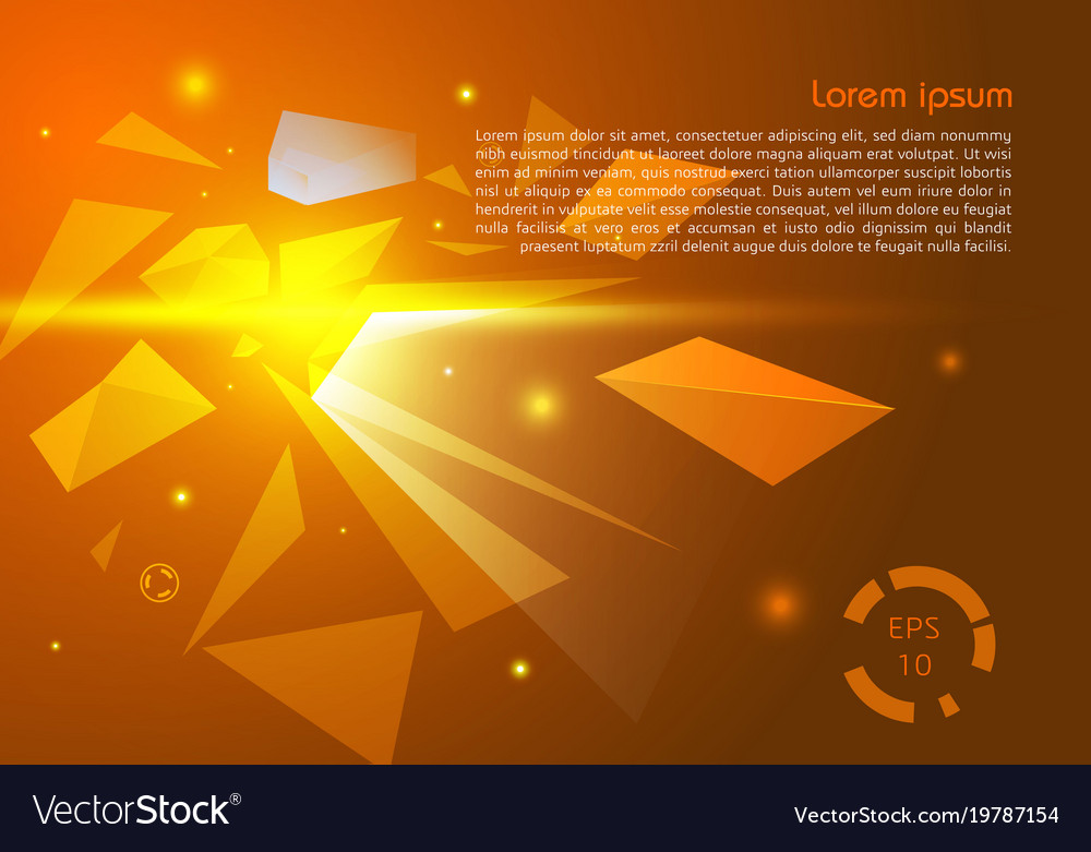 Abstract background with polygon explosion