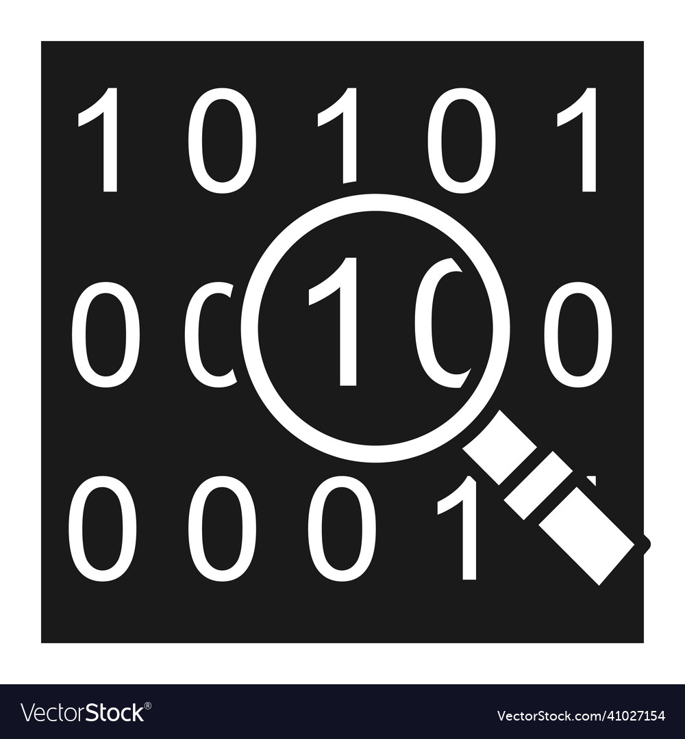 Schwarz-Weiß-Suche in Binärcode Vector Image Schwarz-Weiß-Suche in Binärcode