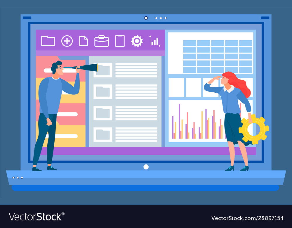 Laptop screen with charts and stats projects